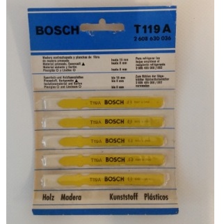 Hoja de sierra de calar Bosch HCS T 119 A (Caja 5 unidades) - Referencia 2608630036